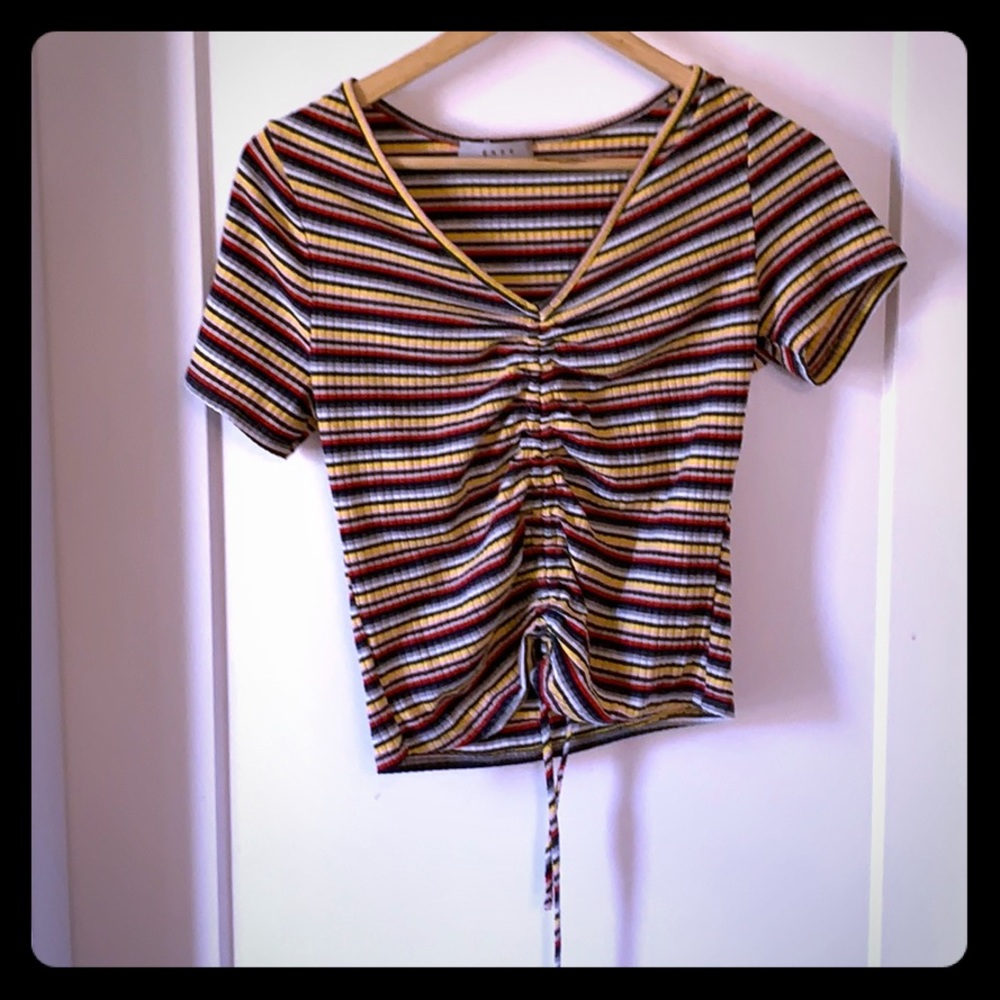 Striped short t-shirt